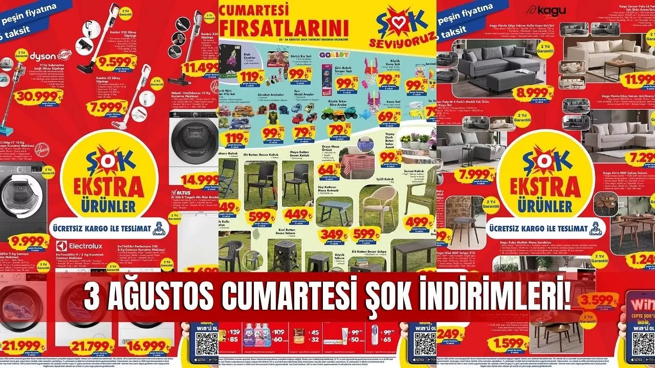 3 Ağustos ŞOK Market Kataloğu, ŞOK Aktüel 3 Ağustos Cumartesi Ürün Kataloğu