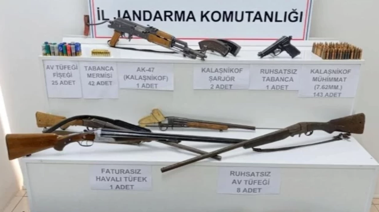 Sivas'ta Gerçekleşen Jandarma Operasyonunda Büyük Miktar Silah ve Mühimmat Ele Geçirildi