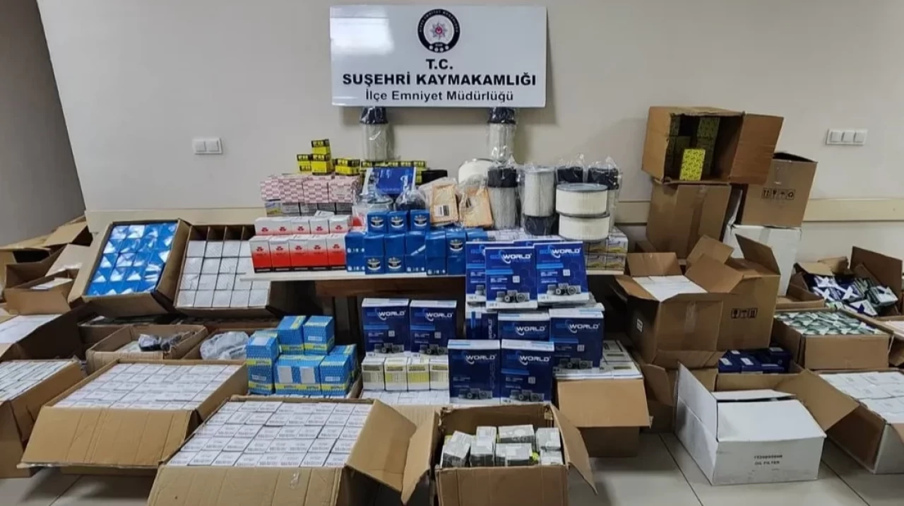 Sivas'ta Gerçekleştirilen Kaçak Yedek Parça Operasyonunda Onlarca Şüpheli Yakalandı