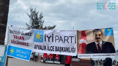 İYİ Parti Ayvalık İlçe Başkanlığı, Şehitlerimizi ve Sinan Ateş'i Unutmadı