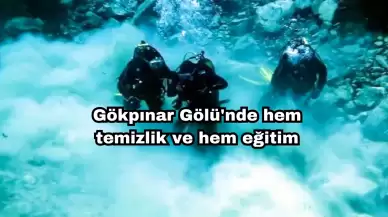 Sivas'ta Balık Adamlar "Doğal Akvaryum"u Temizledi