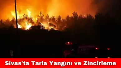 Sivas'ta Tarla Yangını ve Zincirleme Kaza