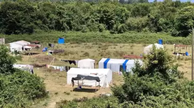 Samsun'a Fındık Toplamaya Gelen Mevsimlik İşçiler, Çadırlarda Yaşamlarını Sürdürüyor