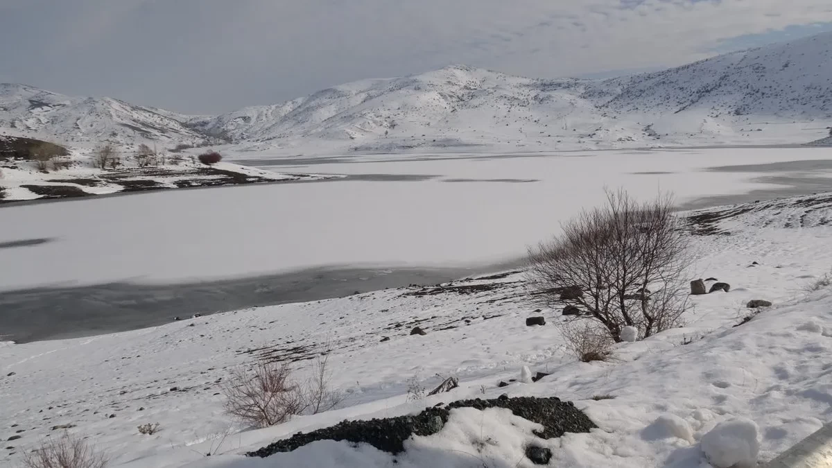 Sivas'ta Yıldız Göleti'nde Kışın Etkisi: Buz Tabakası Oluştu